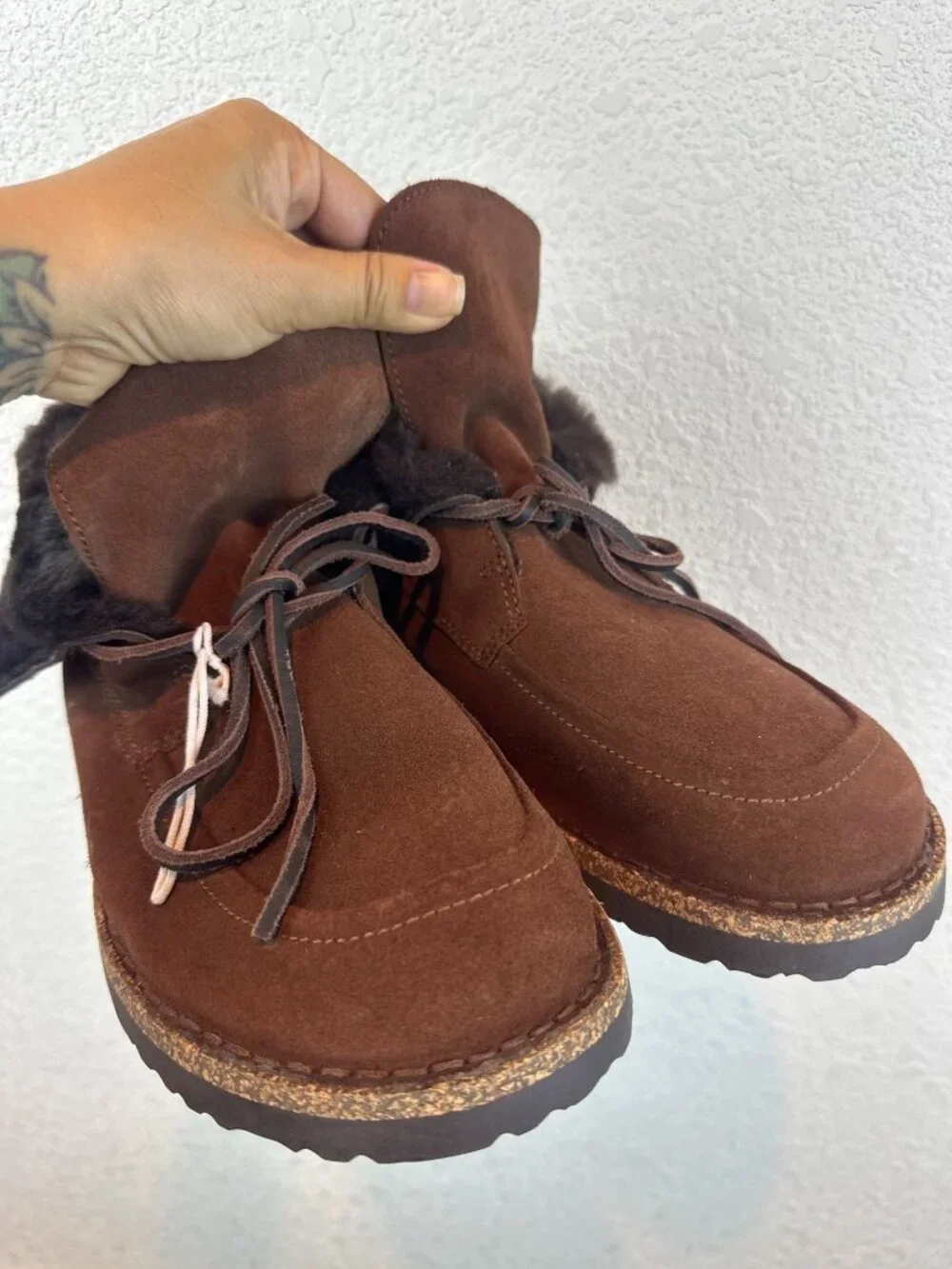 Birkenstock Buckley Shearling Clogs Bakki Brown Suede Womens EU 41 US 10 Lined